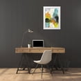 thumbnail image 3 of King 14x18 White Modern Wood Framed Museum Art Print Titled - Patch I, 3 of 4