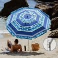 thumbnail image 3 of AMMSUN 7ft Heavy Duty High Wind Beach Umbrella Parasols with sand anchor & Tilt Sun Shelter, UV 50+ Protection Outdoor Sunshade Umbrellas Carry Bag for Patio Garden Pool Backyard Multicolor, 3 of 10