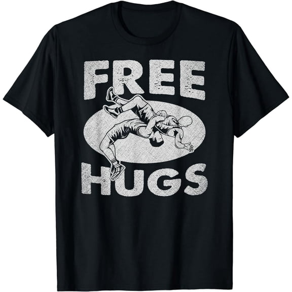 Funny Wrestling Free Hugs Graphic for Wrestler Short Sleeve Unisex T-Shirt