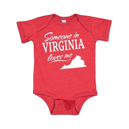 

Inktastic Someone in Virginia Loves Me Gift Baby Boy or Baby Girl Bodysuit