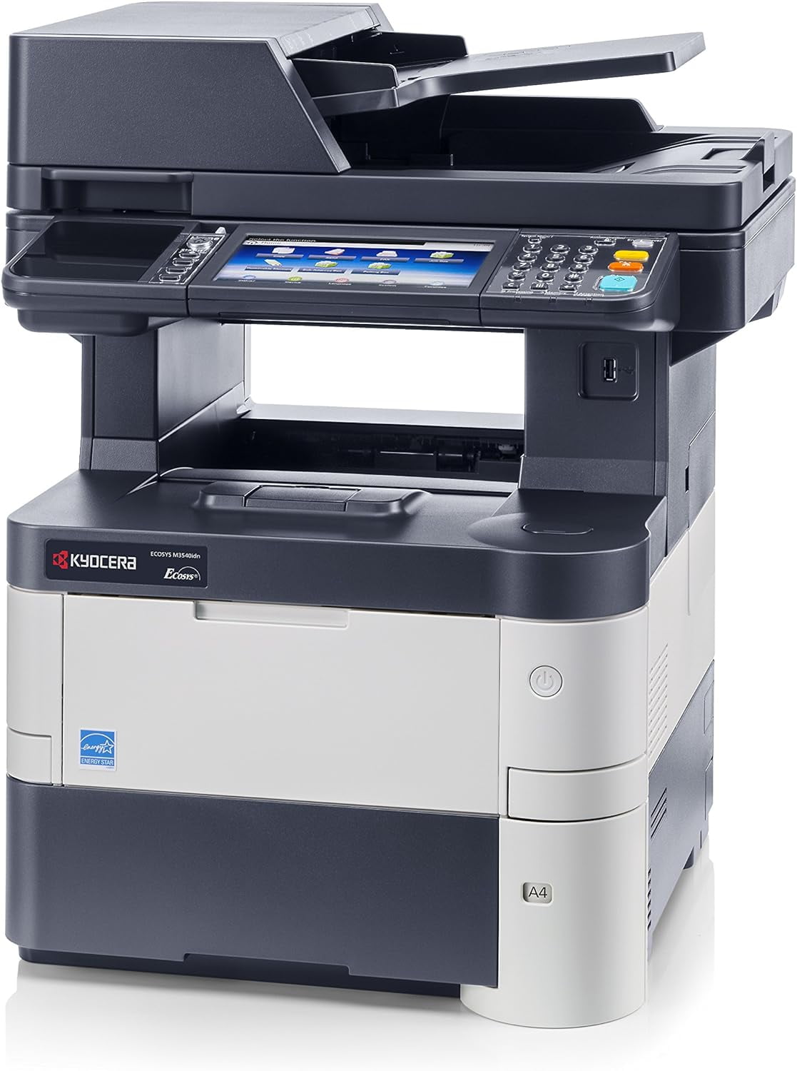 Kyocera ECOSYS M3540idn B&W Multifunction Printer – 50 PPM, 7" Color Touchscreen, Duplex, Wireless, High-Capacity A4 Printer - 1102NX2US0