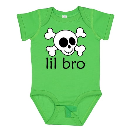 

Inktastic Little Bro Skull Gift Baby Boy Bodysuit