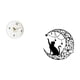 thumbnail image 5 of Reloj De Pared De Metal Moderno Con Diseño De Gato, Grandes Números Silenciosos, Escultura Decorativa Para El Hogar, La Oficina, La Sala De Estudio, Decoración De Luna Negra Para Amantes., 5 of 8