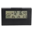 thumbnail image 4 of YLLSF LED Thermometer Thermo-Hygrometer Multifunction Electronic Temperature Humidity Meter Weather Station For Home With Alarm Clock, Black Night Light, 4 of 9