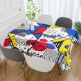 thumbnail image 2 of Yayeee Tablecloths 60" x 108" Rectangle Wrinkle Resistant Party Table Cover, Yelllow Simple Shapes, 2 of 8