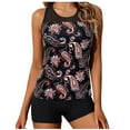 thumbnail image 1 of Women Tankini Swimsuit Tummy Control Top With Shorts Two Piece Bathing Suit, 1 of 6