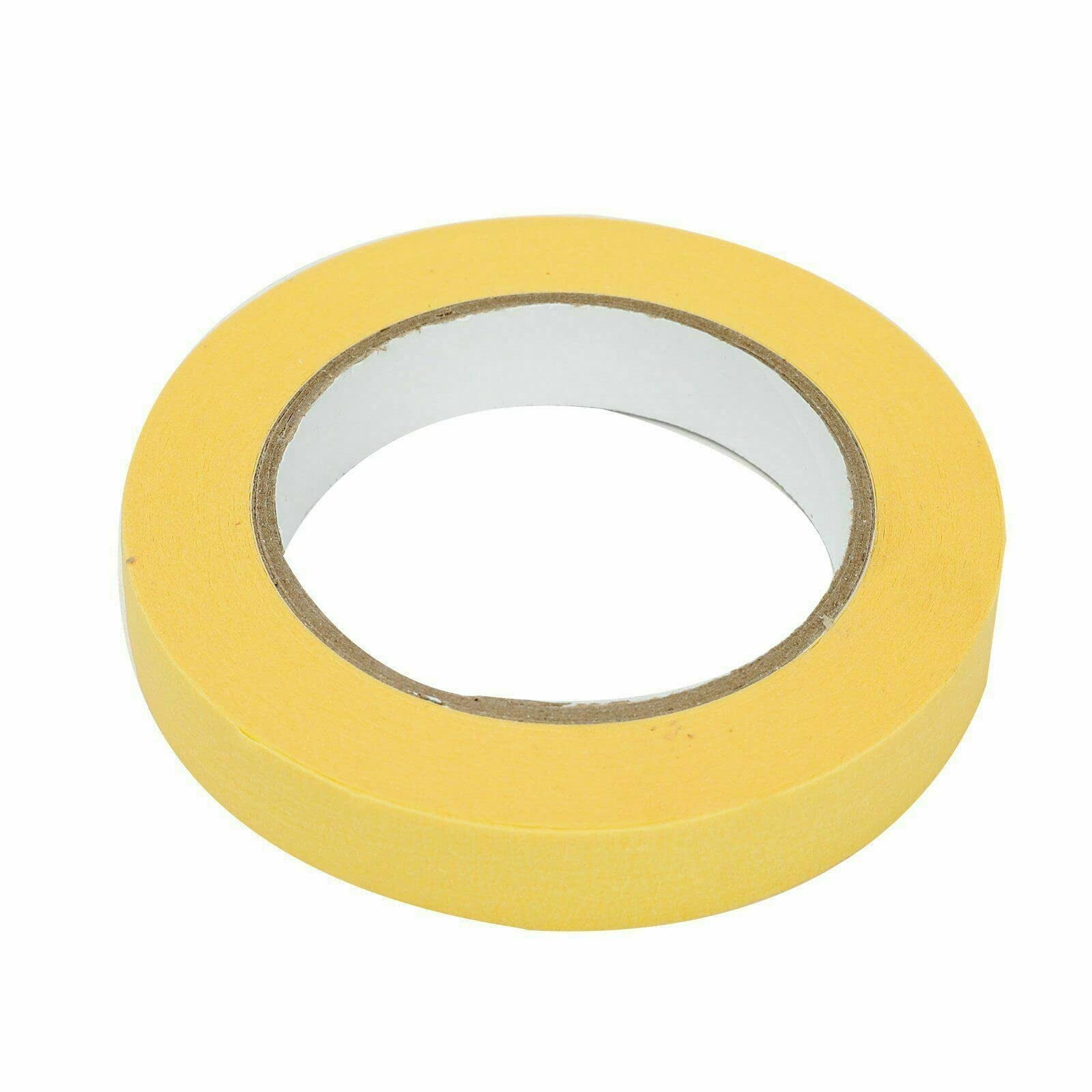 Confote Masking Tape 12Rolls General Purpose Yellow Color 3/4" x165ft Crepe Paper Automotive Refinish 06652