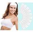 thumbnail image 2 of Yoga Headbands (10 Pack) Soft Stretchy Elastic Cotton Multi-Function Sports Hair Band Wraps (White), 2 of 7