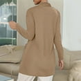 thumbnail image 3 of CheerKidz Women's Casual Basic Long Sleeve Open Front Sweater Simple Solid Color Relaxed Fit Buttonless Cardigan Tops(Coffee,2XL), 3 of 8