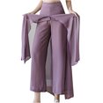 thumbnail image 2 of RKZDSR Pantalon Grand Long Décontracté Mode Femme Couleur Unie, 2 of 6