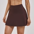 thumbnail image 2 of xfsWaSs Women's Tennis Skirt with Built-In Shorts High Waist 4-Way-Stretch Running Tennis Skirts Lightweight Slim Fit Athletic Golf Skorts, 2 of 6