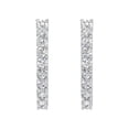 thumbnail image 2 of 1 Carat Prong Set Diamond Inside-out Hoop Earrings in 14k White Gold (I1-I2 Clarity), 2 of 3
