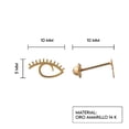 thumbnail image 3 of Aretes de oro 14k GIALLO Broquel GIALLO COLLECTION Ojos de oro amarillo, 3 of 5