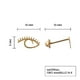 thumbnail image 3 of Aretes de oro 14k GIALLO Broquel GIALLO COLLECTION Ojos de oro amarillo, 3 of 5
