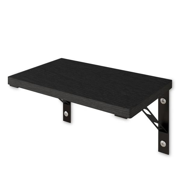 Way Basics 15" Thin Wall Shelf With Bracket, Black