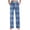 Blue, variant on BUIGTTKLOP Mens and Womens Pajama Pants Unisex Plaid Stretch Comfy Lounge Pants Drawstring Waist Sleep Bottoms with Pockets