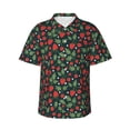 thumbnail image 1 of Balery Strawberry Camisas hawaianas de manga corta para hombre, camisas playeras de corte holgado, camisas de vacaciones con botones,Small, 1 of 7