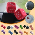 thumbnail image 4 of 1 Pair Home office Car Truck Rear View Mirror Soft Plush Fuzzy Hanging Dices,car mirror hanging accessories,Fuzzy Plush Dice With Dots For Car Decoration Red wine, 4 of 10