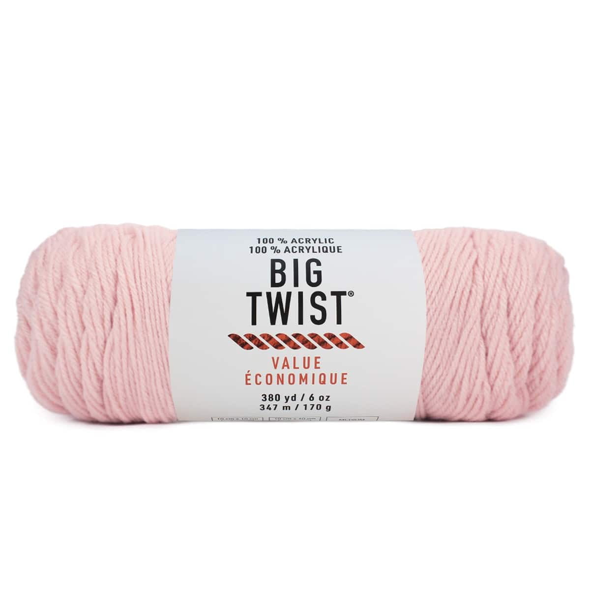 Big Twist, Value Yarn, Baby Pink, 1 ct., Pack 12