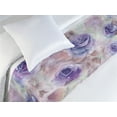 thumbnail image 3 of Romantic Bed Runner, Watercolor Design Floral Pattern with Cold Purplish Colored Roses, Decorative Accent Bedding Scarf for Hotels Homes & Guest Rooms, Twin, Violet Warm Taupe and Mauve, by Ambesonne, 3 of 3