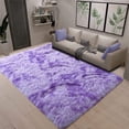 thumbnail image 2 of YJ.GWL 6x9ft Tie Dye Shag Area Rug For Living Room Bedroom,Shaggy Carpet For Home Decor,Purple, 2 of 6