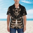 thumbnail image 4 of Goofa Cyber Skeleton With Tattoos Hawaiian Shirt for Men, Unisex Summer Beach Casual Short Sleeve Button Down Shirts,Aloha Tropical Floral print shirt-X-Large, 4 of 9