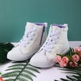 thumbnail image 5 of Kushyshoo Kids Canvas Sneakers White Glitter High-Top Children Walking Shoes 3M, 5 of 5
