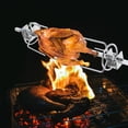 thumbnail image 4 of Stainless Steel Turkey Roasting Rack for Oven Rotisserie Skewer Cage with Rotating Function for BBQ Air Fryer Kitchen Use 28cm, 4 of 9