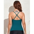 thumbnail image 5 of Hilor Womens Underwire Tankini Top Swimwear Twist V Neck Swimsuits Tummy Control Crossback Bathing Suits Top Only, 5 of 7