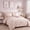 Blush Pink, variant on Catami Bowknot Jacquard Design 7-piece Bed in a Bag Comforter Set with Sheets,Light Blue,Queen