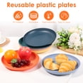thumbnail image 6 of Evjurcn 6 Pack 8.74 Inches Deep Plastic Plates Unbreakable Dinner Plates Reusable Plastic Dinner Plates Microwave and Dishwasher Safe Dish for Party School Kitchen, 6 of 10