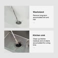 thumbnail image 3 of Matsuzay Sink Sewer Dredging Cleaning Brush Bathroom Toilet Hair Bathtub Dormitory Household Tube Removal Anti-clogging Shower Type3 NO3, 3 of 6