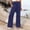 A60 Navy, variant on Linen Relaxed Fit Smocked High Waisted Trousers for Women Palazzo Pants Flowy Bottoms Split Hem Casual Lounge Outfits