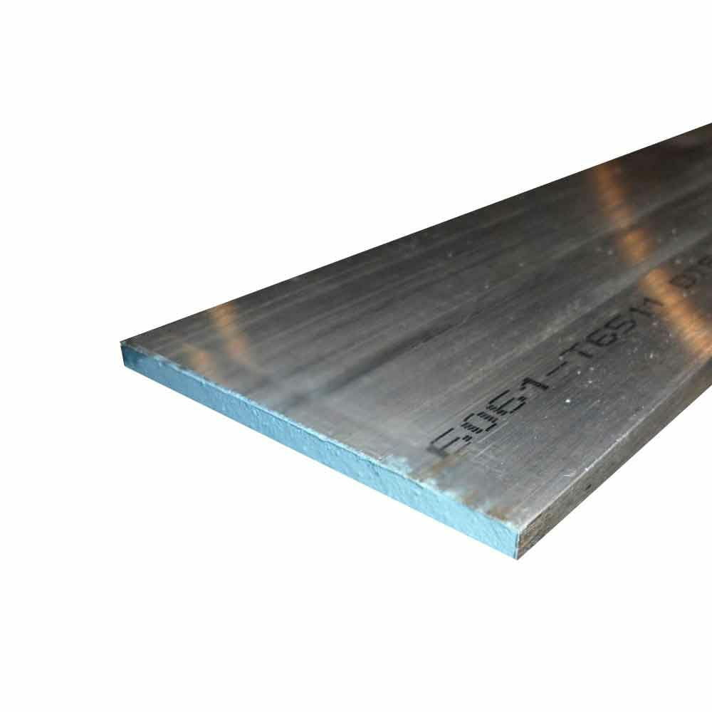 4" Length 3/8" x 3" Aluminum Flat Bar 0.375" 6061 Plate T6511 Mill Stock 