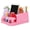 Pink, variant on Big Plastic Console for Cars, Trucks, Minivans, SUVs with 2 Adjustable Drink Cup Holders Phone Book Holder, Back Bench and Front Seat or Floor Middle Console Universal Vehicle Organizer Black
