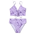 thumbnail image 3 of HBYJLZYG Bikini Sets For Women, Bikini Print Bandage Two-Piece Swimwear Swimsuit Beachwear Set, 3 of 8