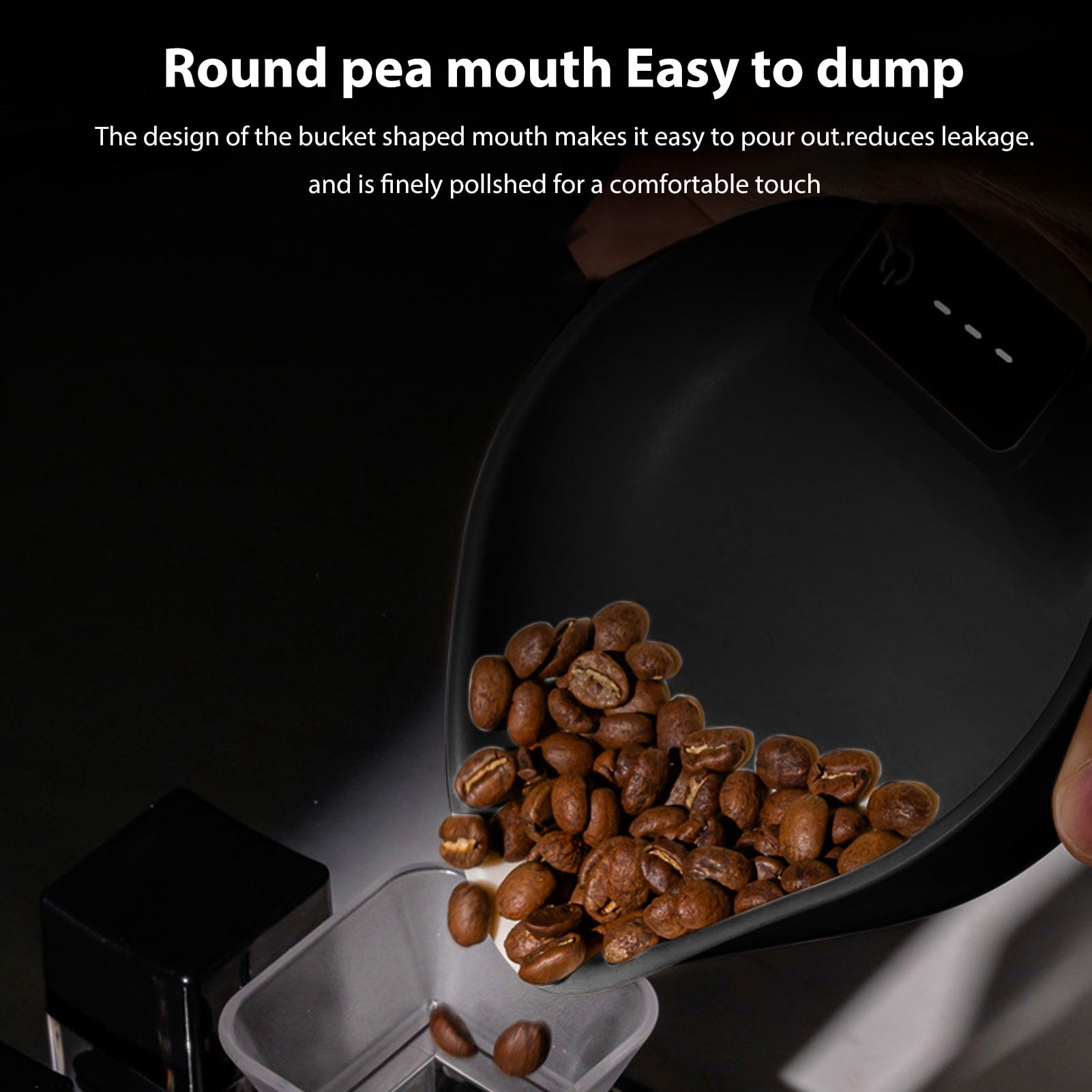 LAZIOEGR Electronic Coffee Scale High-Precision 0.1g LED Display Round Bowl Design Small Kitchen Scale Black 165g / 5.8oz