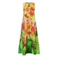 thumbnail image 3 of Robe Maxi Sans Manches à Imprimé Floral pour Femmes, Col en V, Robes Décontractées avec Poches, Robe Longue d'Été Ample, 3 of 5