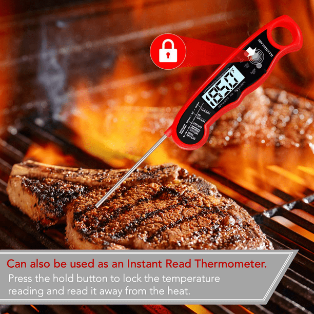 Acheter Thermomètre à viande sans fil avec 2 accessoires pour griller la  cuisine, thermomètre de cuisson des aliments, viande numérique