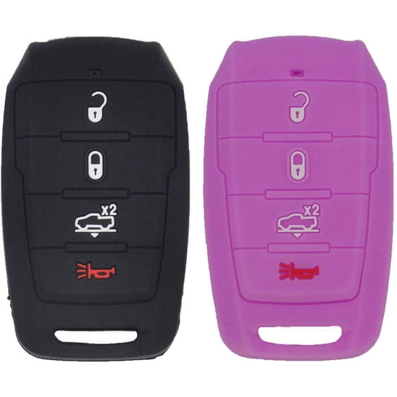 WEIBISS 2 Pack 4 Boutons en Caoutchouc Silicone Smart Étui à Clés Sac Porte-Coquille Sans Clé Protecteur Adapté pour 2019-2020
