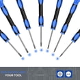 thumbnail image 2 of Juego de destornilladores Torx 12 en 1 de Kingsdun con pinzas, color azul, 2 of 7