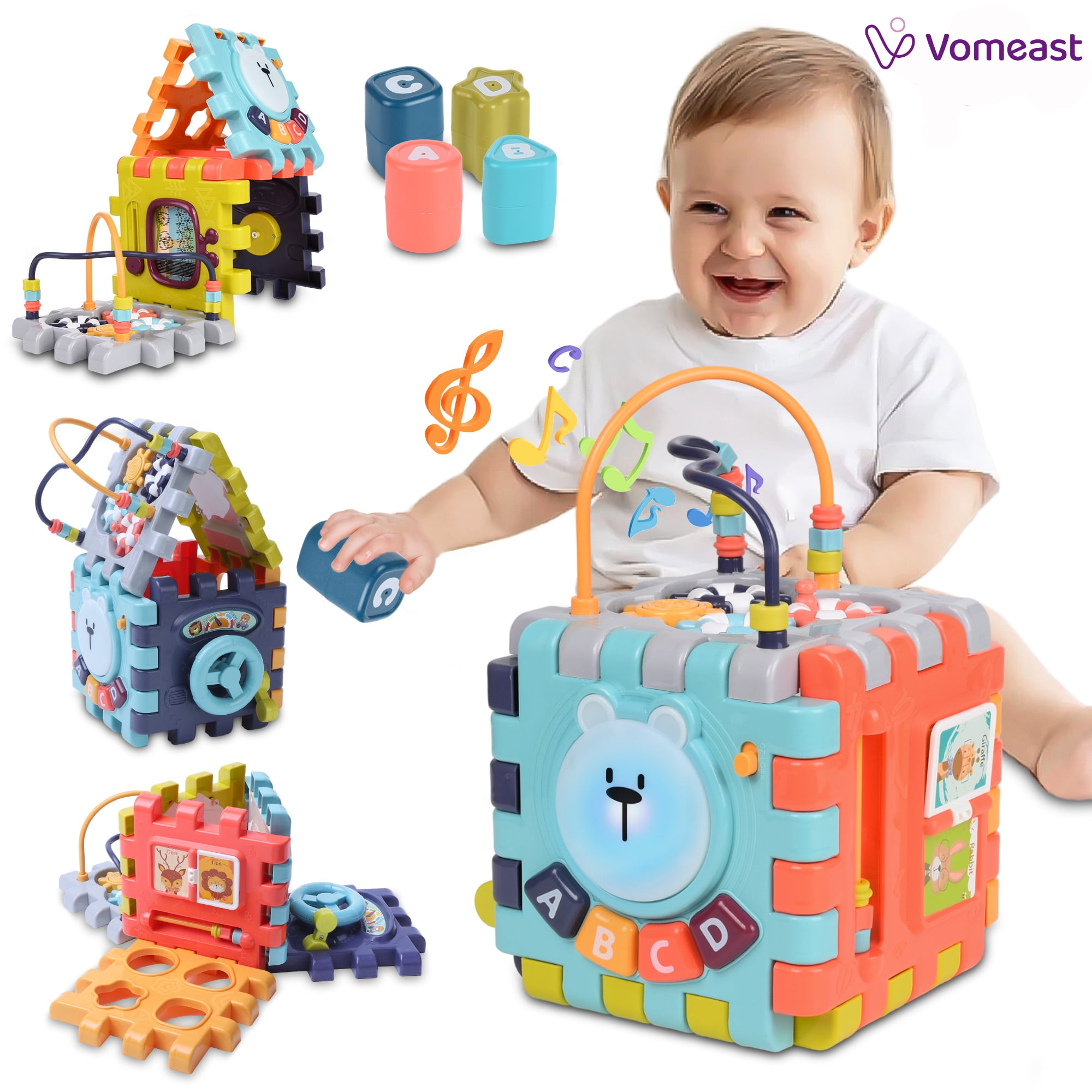Vomeast Baby Activity Cube Learning Toys for 6-36 Months,Educational ...