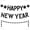 Black, variant on Katchon Glitter Happy New Year Banner 10 Feet