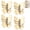 4PCS-Yellow, variant on 4 Pack Rotating Butterfly Adhesive Wall Hooks, No Drill Storage Hangers, 270° Swivel Adjustable Wings for Keys Bags