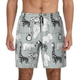 thumbnail image 2 of Picia African Animals pattern Mens Swim Trunks with Compression Liner Stretch Beach Shorts Quick Dry with Zipper Pockets No-Chafing Board Shorts-X-Large, 2 of 9