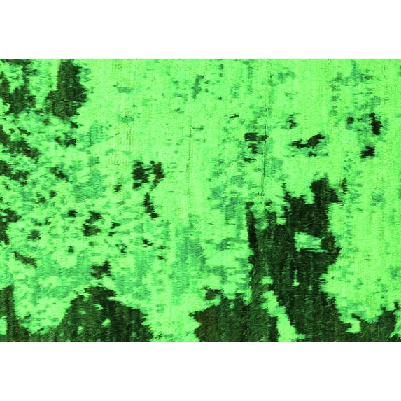 Ahgly Company Indoor Rectangle Abstract Green Modern Area Rugs, 5' x 8'