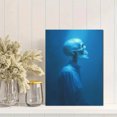 thumbnail image 2 of Gothic Skeleton Valentine Canvas Print, Dark Academia Spooky Halloween Ready To Hang Home Wall Decor Art, 2 of 8