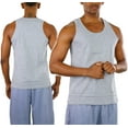 thumbnail image 2 of ToBeInStyle Men's Muscle Cotton Tank Top - HeatherGrey - Medium, 2 of 7