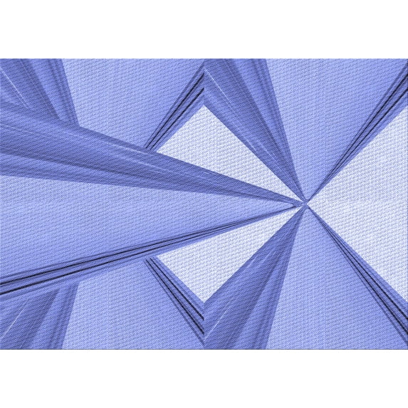 Ahgly Company Machine Washable Indoor Rectangle Transitional Jeans Blue Area Rugs, 6' x 9'