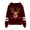 Wine-B, variant on Women Thick Fleece Hoodie Female Hoodies Sweatshirt Fleece Lined Winter Zip Up Hoodies for Women Lightweight Velvet Warm Hoodie V Neck Long Sleeve Underwear Womens Sweat Shirt Tops Blouse